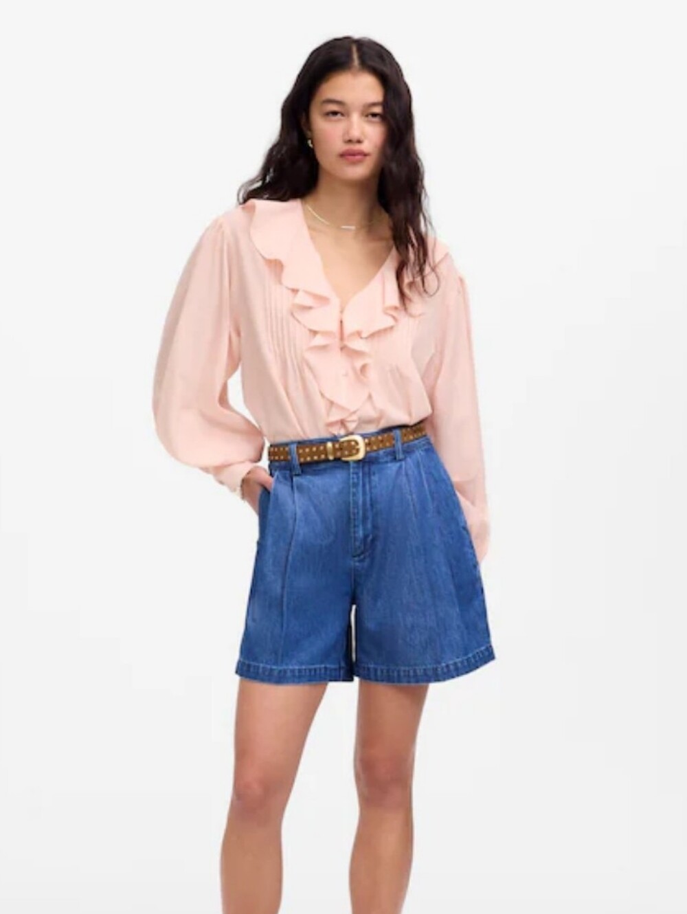 Madewell The Harlow Superwide Jean Short Airy Denim Edition Mcnair Wash NWT 25